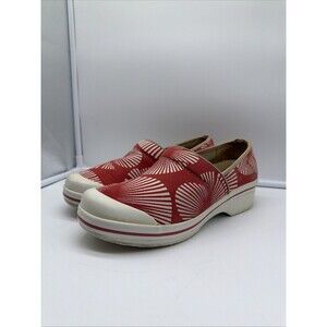 Dansko Vegan Volley Chino Palm Women's Size US 10.5 EU 41 Canvas Slip On Clogs